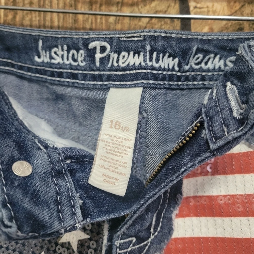 GUC- Justice Premium Jeans- American Flag Shorts